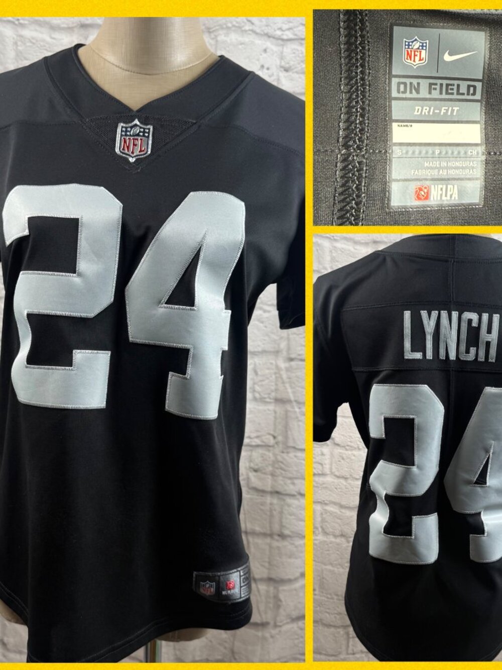 NFL Nike On Field Oakland Raiders Marshawn Lynch #24 Women's Small Jersey Vegas